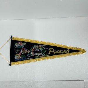 Panama Gold Fringe Felt Pennant
